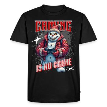 Gaming Is Not A Crime – Gamer Statement for - Men's Premium Organic T-Shirt - black - Front - Nico (187cm)