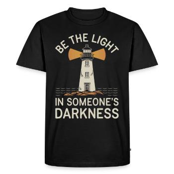 Dicton de motivation phare - Pensée positive - T-shirt Premium bio Homme - noir - Devant - Nico (187cm)