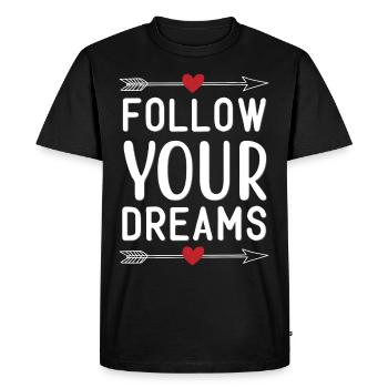 Suivez vos rêves - T-shirt Premium bio Homme - noir - Devant - Nico (187cm)