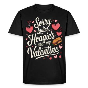 Désolé mesdames Hoagie’s sont ma Saint-Valentin - T-shirt Premium bio Homme - noir - Devant - Nico (187cm)