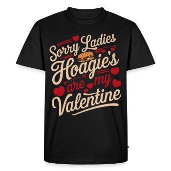 Désolé mesdames Hoagie’s sont ma Saint-Valentin - T-shirt Premium bio Homme - noir - Devant - Nico (187cm)