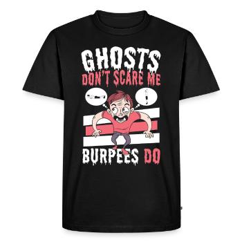 Fitness Jump Squats Burpees Entraînement - T-shirt Premium bio Homme - noir - Devant - Nico (187cm)