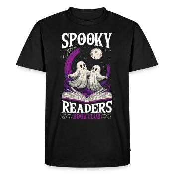 Lecteurs Joie Bibliophiles Spooky Readers Book Club - T-shirt Premium bio Homme - noir - Devant - Nico (187cm)