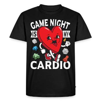 Game Night Is My Cardio Board Game Humor Jokes - Men's Premium Organic T-Shirt - black - Front - Nico (187cm)