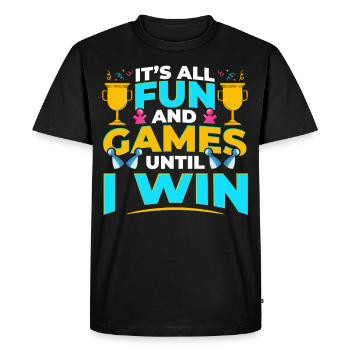 Jeux de société Gagner Soirée de jeux Gagnant - T-shirt Premium bio Homme - noir - Devant - Nico (187cm)