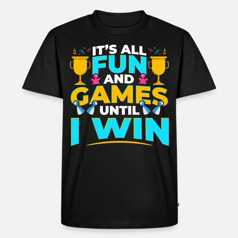 Brettspiele Win Game Night Winning - Männer Premium Bio T-Shirt - Schwarz