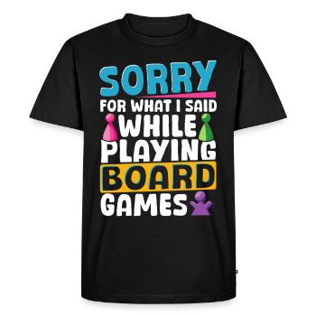 Jouer à des jeux de société Jeu de société - T-shirt Premium bio Homme - noir - Devant - Nico (187cm)