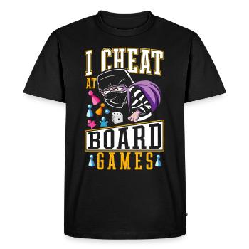 Jouez à Dirty Game Night I Cheat aux jeux de société - T-shirt Premium bio Homme - noir - Devant - Nico (187cm)