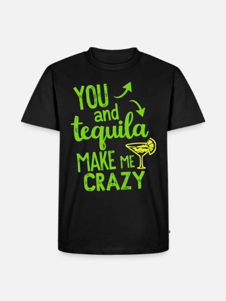 Tequila Party Saying Quote - Men's Premium Organic T-Shirt - black
