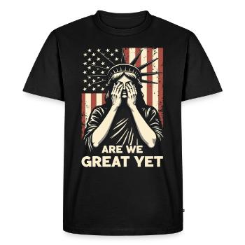Sommes-nous encore grands Statue de la Liberté  Amérique États-Unis - T-shirt Premium bio Homme - noir - Devant - Nico (187cm)