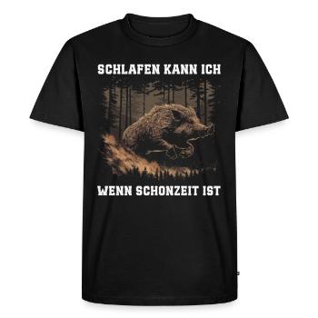 Chasse Saison Fermée - T-shirt Premium bio Homme - noir - Devant - Nico (187cm)