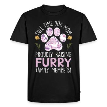 Furry Dogs Full Time Dogs Mom - Men's Premium Organic T-Shirt - black - Front - Nico (187cm)