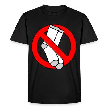 Pas de chaussettes autorisées Pas de chaussettes autorisées Pieds - T-shirt Premium bio Homme - noir - Devant - Nico (187cm)