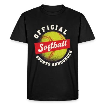 Commentator Official Softball Sports Announcer - Men's Premium Organic T-Shirt - black - Front - Nico (187cm)