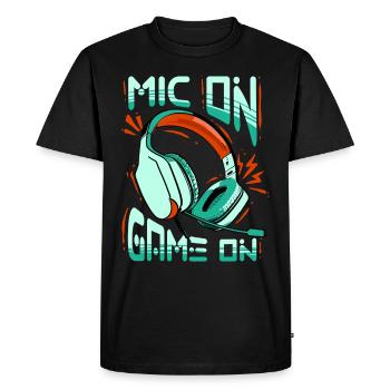 Commentator Sports Presenter - Men's Premium Organic T-Shirt - black - Front - Nico (187cm)