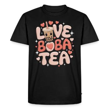 Love Boba Tea, Japonais - T-shirt Premium bio Homme - noir - Devant - Nico (187cm)