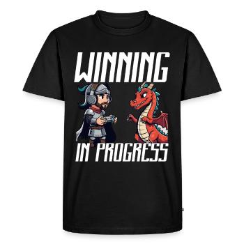 Esports Esport Gamer Winning In Progress - T-shirt Premium bio Homme - noir - Devant - Nico (187cm)