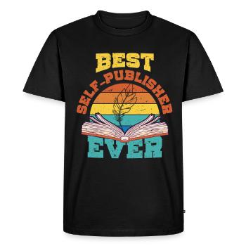 Auteur Auteur Meilleur auto-publié de tous les temps - T-shirt Premium bio Homme - noir - Devant - Nico (187cm)