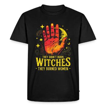 Ils n’ont pas brûlé les sorcières Halloween Féminisme - T-shirt Premium bio Homme - noir - Devant - Nico (187cm)