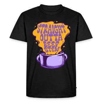 Ragoût de Gulash Ragoût de bœuf - T-shirt Premium bio Homme - noir - Devant - Nico (187cm)
