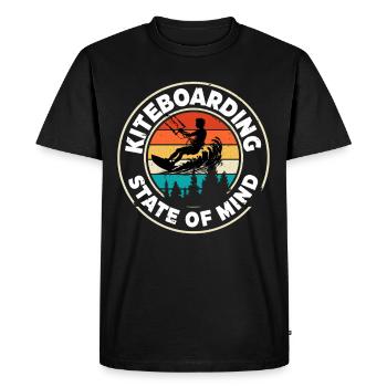 Kitesurfing Kiteboarding State Of Mind - Men's Premium Organic T-Shirt - black - Front - Nico (187cm)
