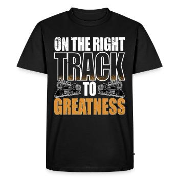 Model Railway Railway - Men's Premium Organic T-Shirt - black - Front - Nico (187cm)