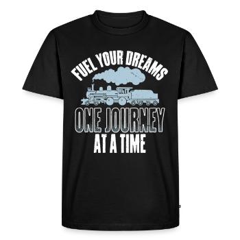 Model Railway Railway - Men's Premium Organic T-Shirt - black - Front - Nico (187cm)