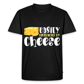 Fromage Foodie Fromagerie Laiterie - T-shirt Premium bio Homme - noir - Devant - Nico (187cm)