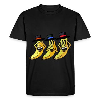 Gentleman Banana Hat Sir Mister Fruit Fruit Hat - Men's Premium Organic T-Shirt - black - Front - Nico (187cm)