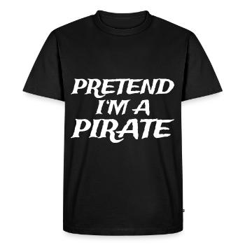 Faire semblant d’être un pirate - Drôle de costume de pirate - T-shirt Premium bio Homme - noir - Devant - Nico (187cm)
