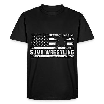 Lutte de sumo - T-shirt Premium bio Homme - noir - Devant - Nico (187cm)