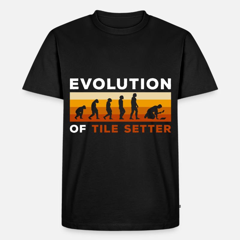 Handwerker Beruf Plattenleger Weiterbildung - Männer Premium Bio T-Shirt - Schwarz