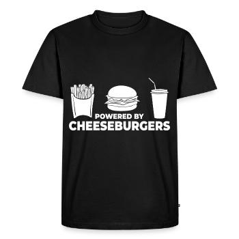 Cheeseburger Cheese Sandwich Hamburger - Men's Premium Organic T-Shirt - black - Front - Nico (187cm)