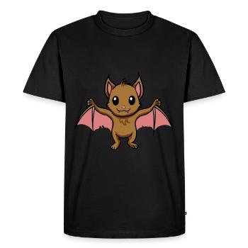 Bébé Chauve-souris Enfants Fantasy Bande Dessin Chauves-souris - T-shirt Premium bio Homme - noir - Devant - Nico (187cm)