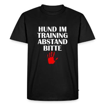 CHIEN EN FORMATION DISTANCE S'IL VOUS PLAÎT - T-shirt Premium bio Homme - noir - Devant - Nico (187cm)