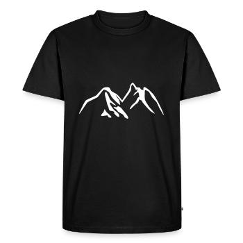 Mountains Mountains Hiking Holiday Summit Mountain Tirol Alm - Men's Premium Organic T-Shirt - black - Front - Nico (187cm)