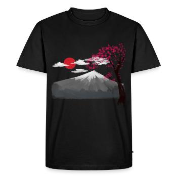 Asia China Japan Mountain Chinese Wilderness Mountain - Men's Premium Organic T-Shirt - black - Front - Nico (187cm)
