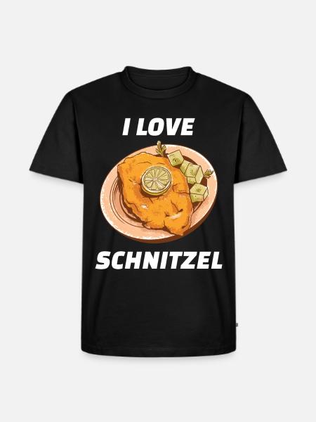 I Love Schnitzel Wiener Schnitzel - Men's Premium Organic T-Shirt - black