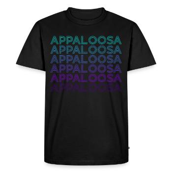 Appaloosa Cheval Rétro - T-shirt Premium bio Homme - noir - Devant - Nico (187cm)