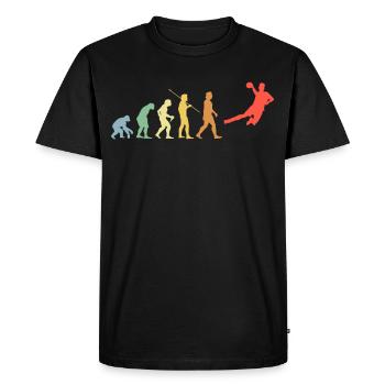 Handball Evolution Retro Sport Handball Player - Men's Premium Organic T-Shirt - black - Front - Nico (187cm)