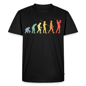 Golf Evolution Rétro Golf golfeur - T-shirt Premium bio Homme - noir - Devant - Nico (187cm)