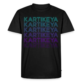 Kartikeya Dieu hindou Mythologie Hindouisme Rétro - T-shirt Premium bio Homme - noir - Devant - Nico (187cm)
