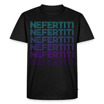 Néfertiti Reine Égyptienne Egypte Ancienne Rétro - T-shirt Premium bio Homme - noir - Devant - Nico (187cm)