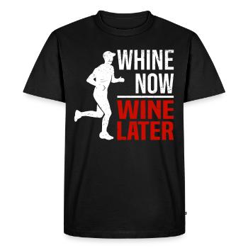 Marathon Runners Running Half Marathon Wine - Men's Premium Organic T-Shirt - black - Front - Nico (187cm)
