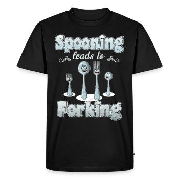 Wortwitz Cook Couverts Cuisine Restaurant Jeu de mots - T-shirt Premium bio Homme - noir - Devant - Nico (187cm)