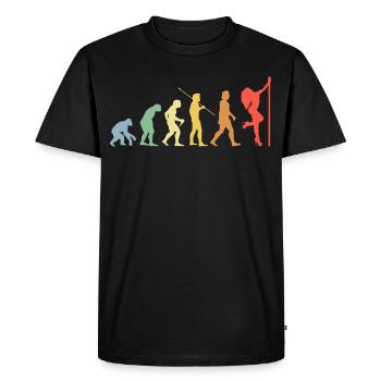 Pole Dance Evolution Retro Pole Dancer - Men's Premium Organic T-Shirt - black - Front - Nico (187cm)