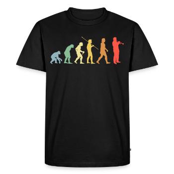 Trompette Evolution Retro Music Trompettiste - T-shirt Premium bio Homme - noir - Devant - Nico (187cm)