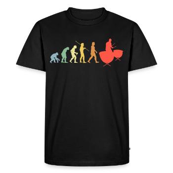 Drums Evolution Retro Music Drummer - Men's Premium Organic T-Shirt - black - Front - Nico (187cm)