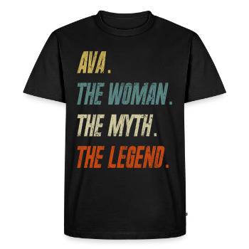 Ava The Woman The Myth The Legend - Men's Premium Organic T-Shirt - black - Front - Nico (187cm)