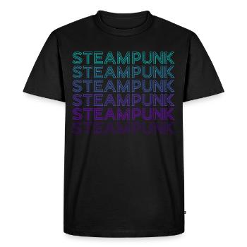 Steampunk Retro - Men's Premium Organic T-Shirt - black - Front - Nico (187cm)